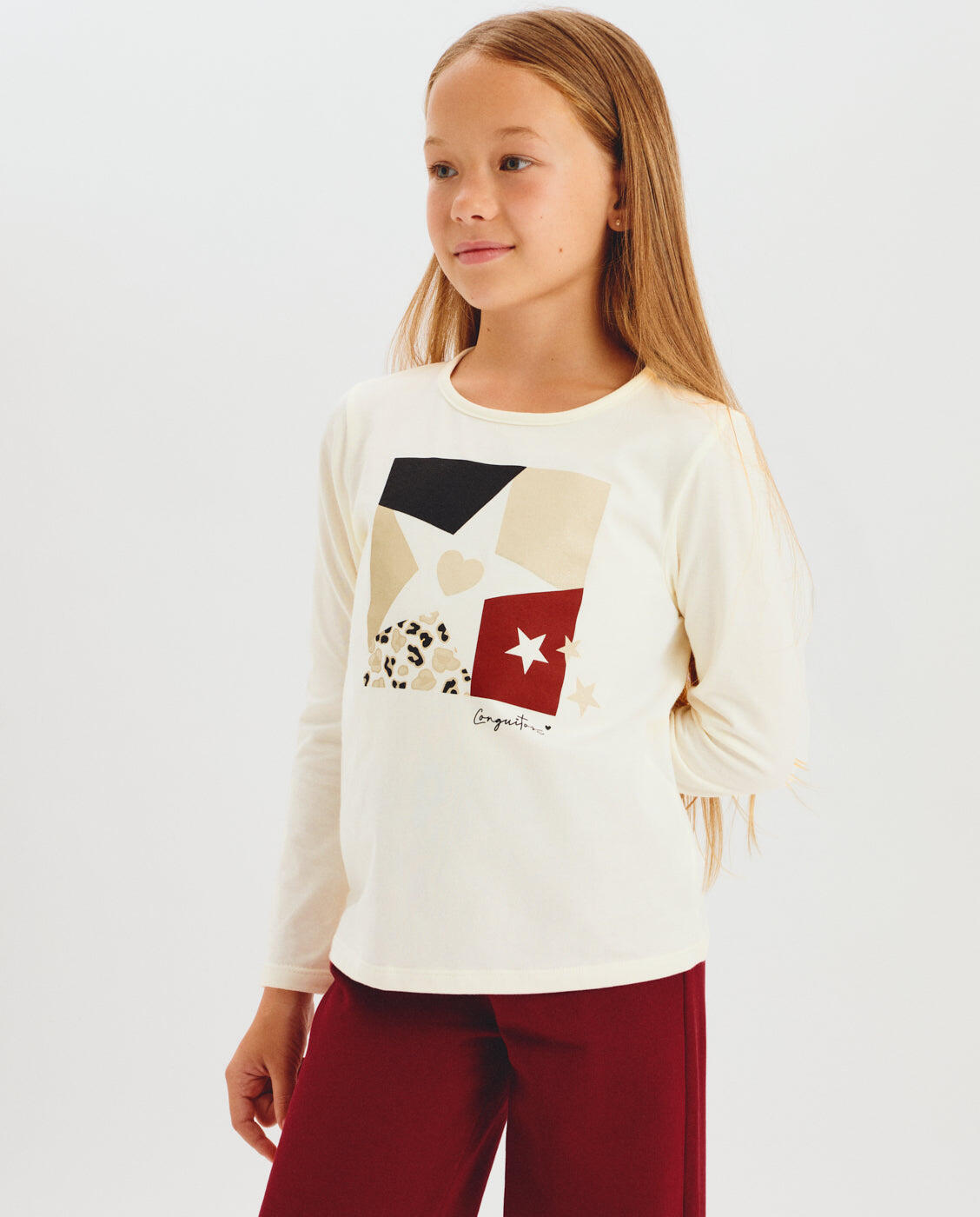 Camiseta Niña Manga Larga Estampado Estrella 3/5