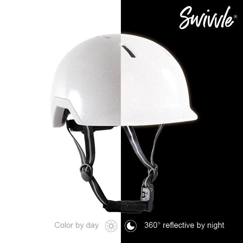 Casco Bici Riflettente Luminoso M con MIPS – Casco Leggero e Sicuro 3/8