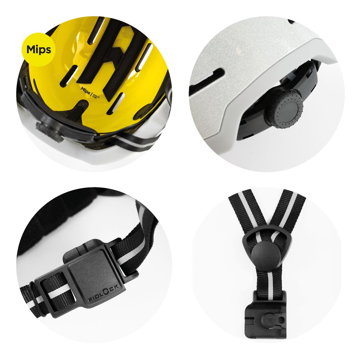 Casco Bici Riflettente Luminoso M con MIPS – Casco Leggero e Sicuro 4/6