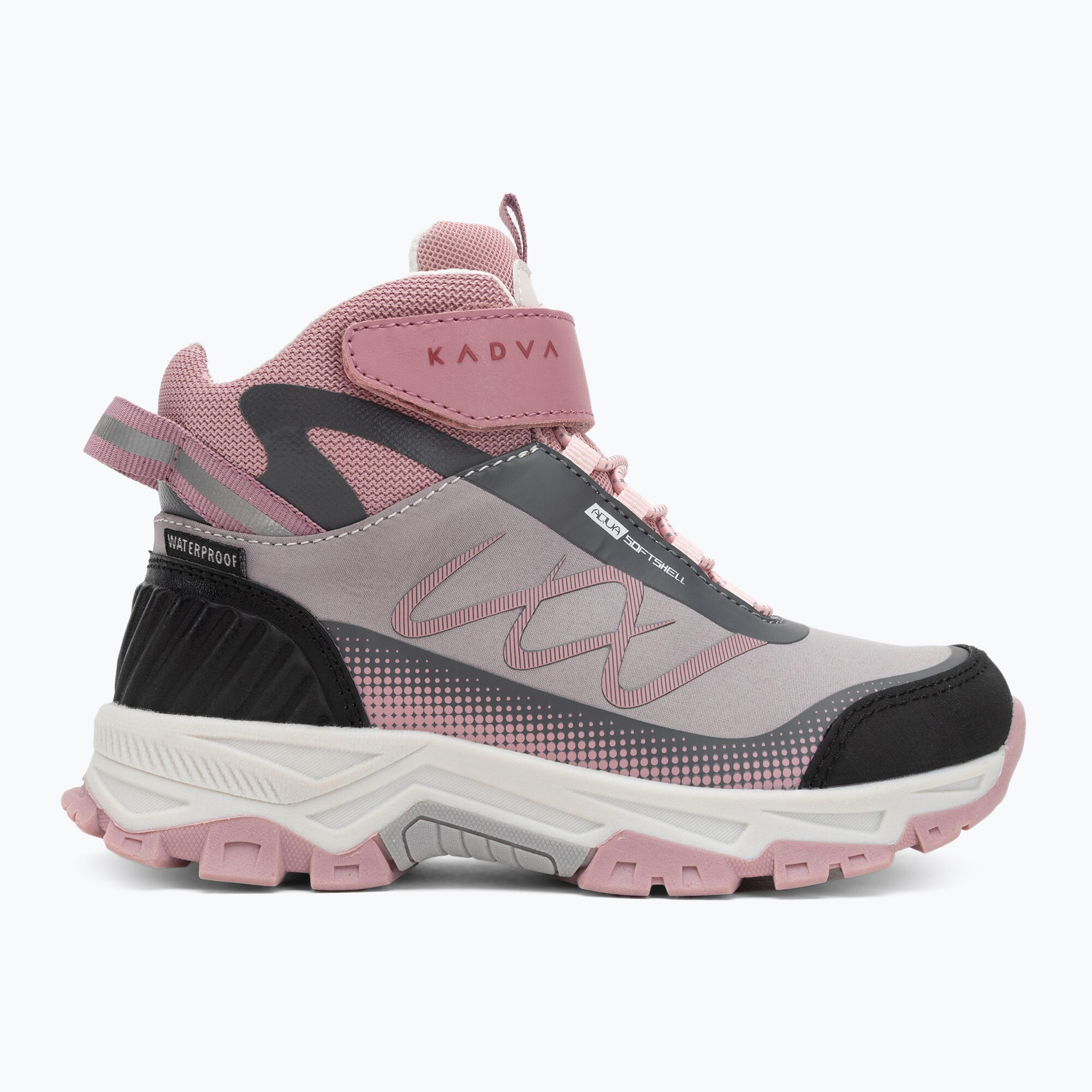 Calçado de trekking infantil KADVA Rocky Trail Mid à prova d'água Softshell 2/5