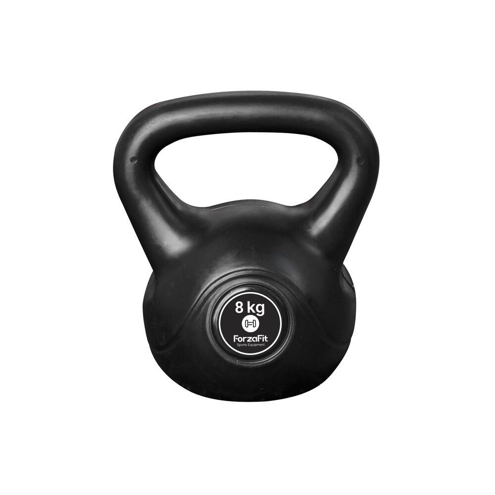 Ivol - Kettlebell 8 Kg - Plastique - Pour L'Intérieur Et L'Extérieur - Noir - Kettlebell - Blanc|noir - 8 Kg - Decathlon