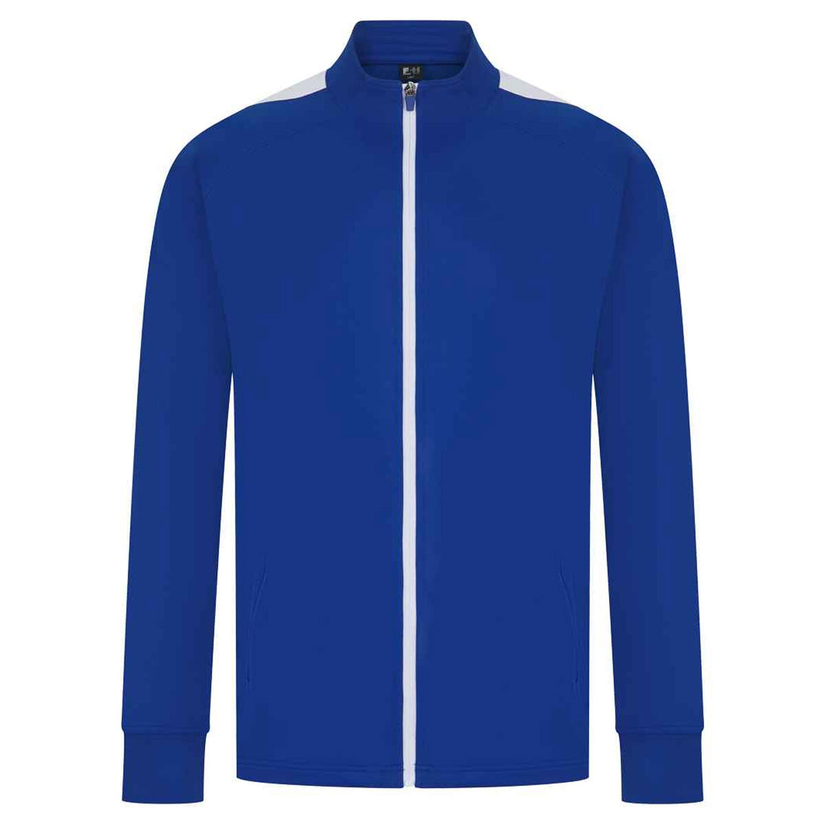 Finden & Hales Mens Contrast Panel Knitted Tracksuit Top