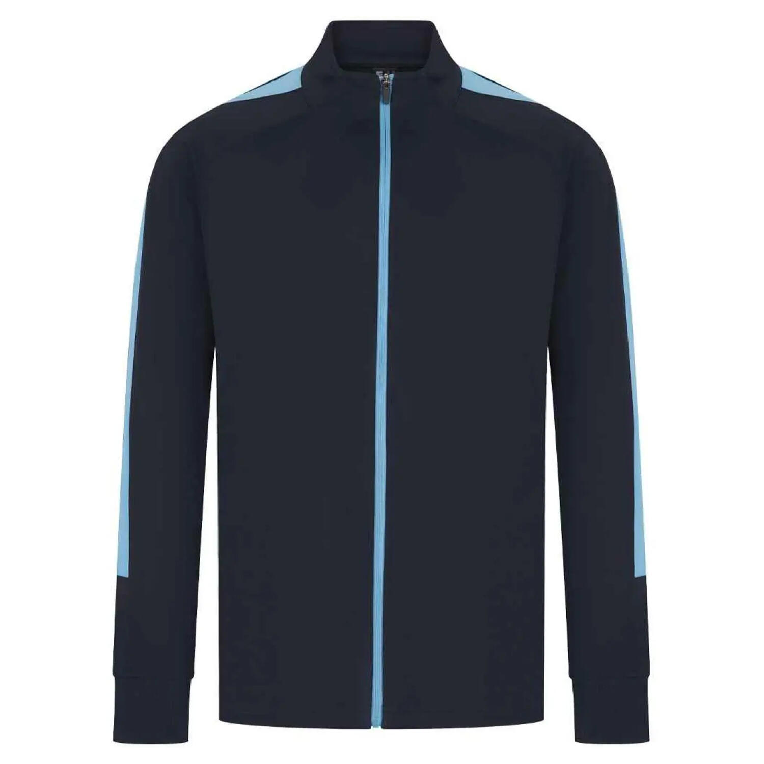 Finden & Hales Mens Contrast Panel Knitted Tracksuit Top