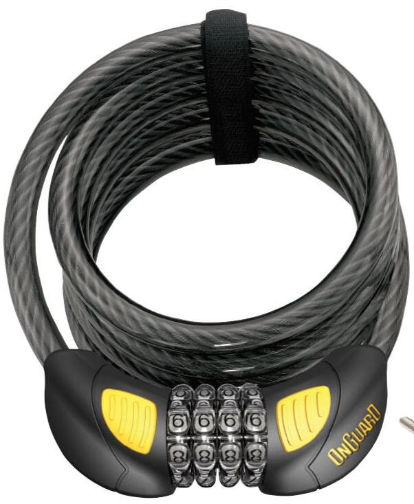 OnGuard Doberman Glow 185cm x 12mm Coil Combo Cable Lock