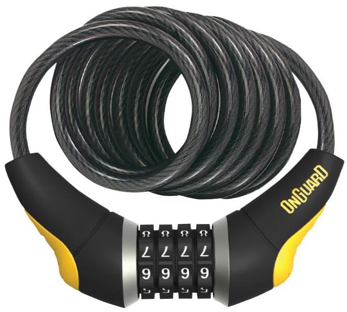 OnGuard Doberman 185cm x 10mm Coil Combo Cable Lock