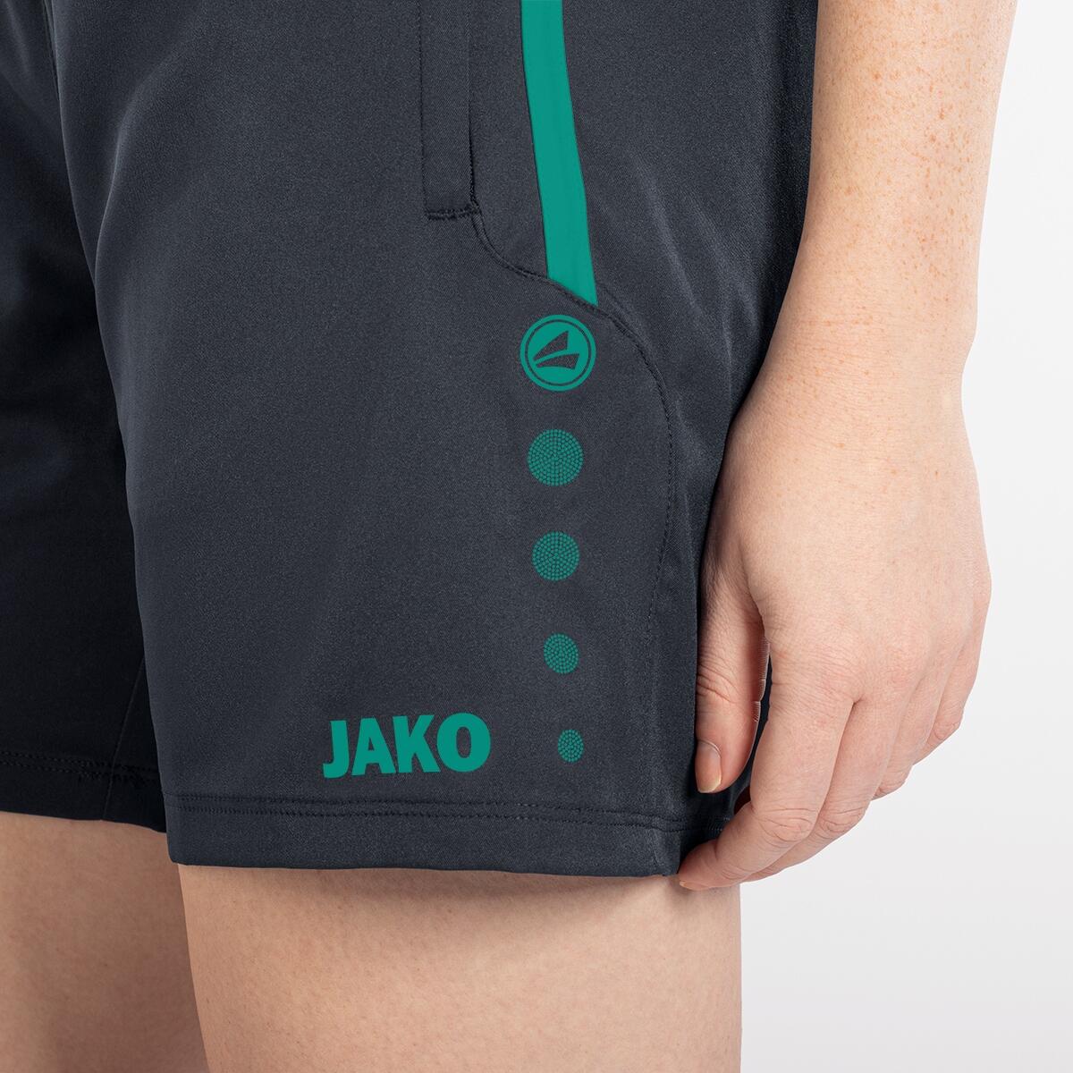Jako Competition 2.0 Short Femmes - Anthracite / Turquoise 3/5