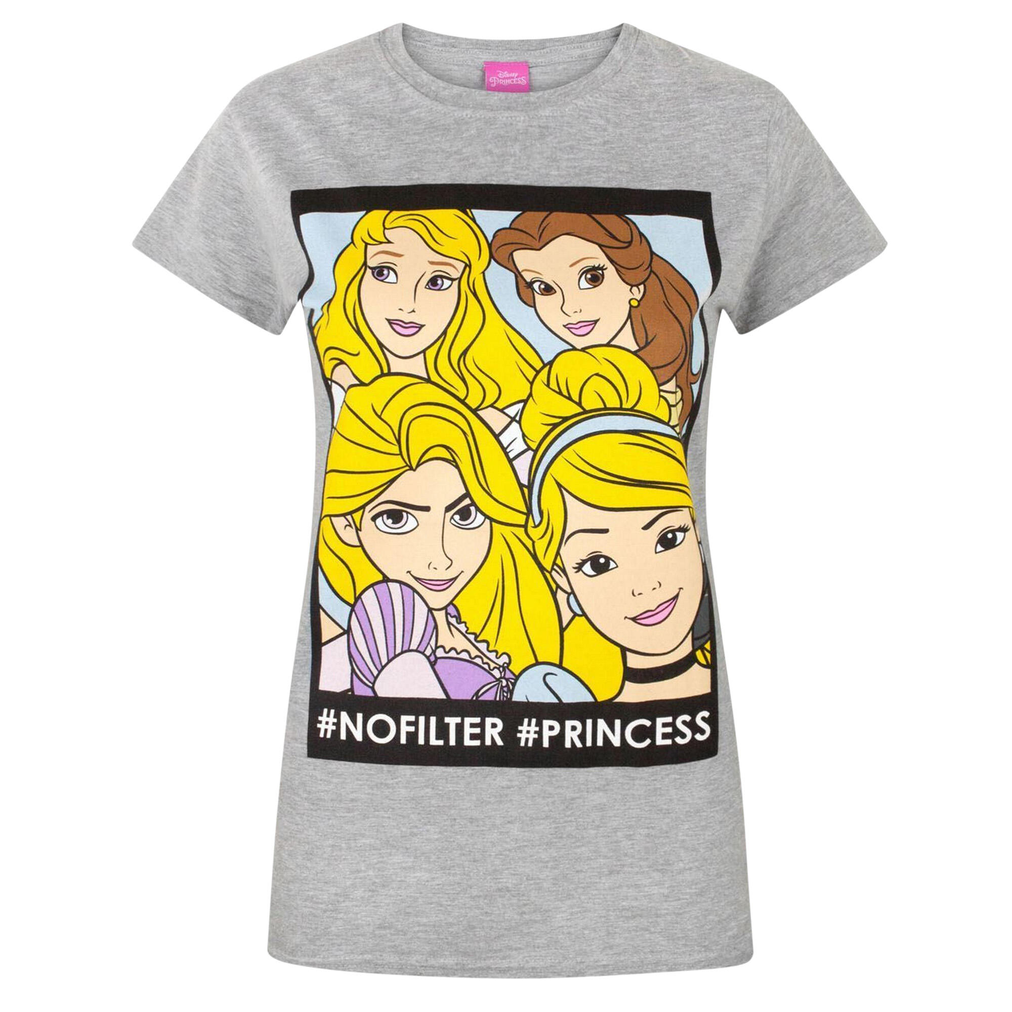 Disney Womens/Ladies Princess No Filter T-Shirt
