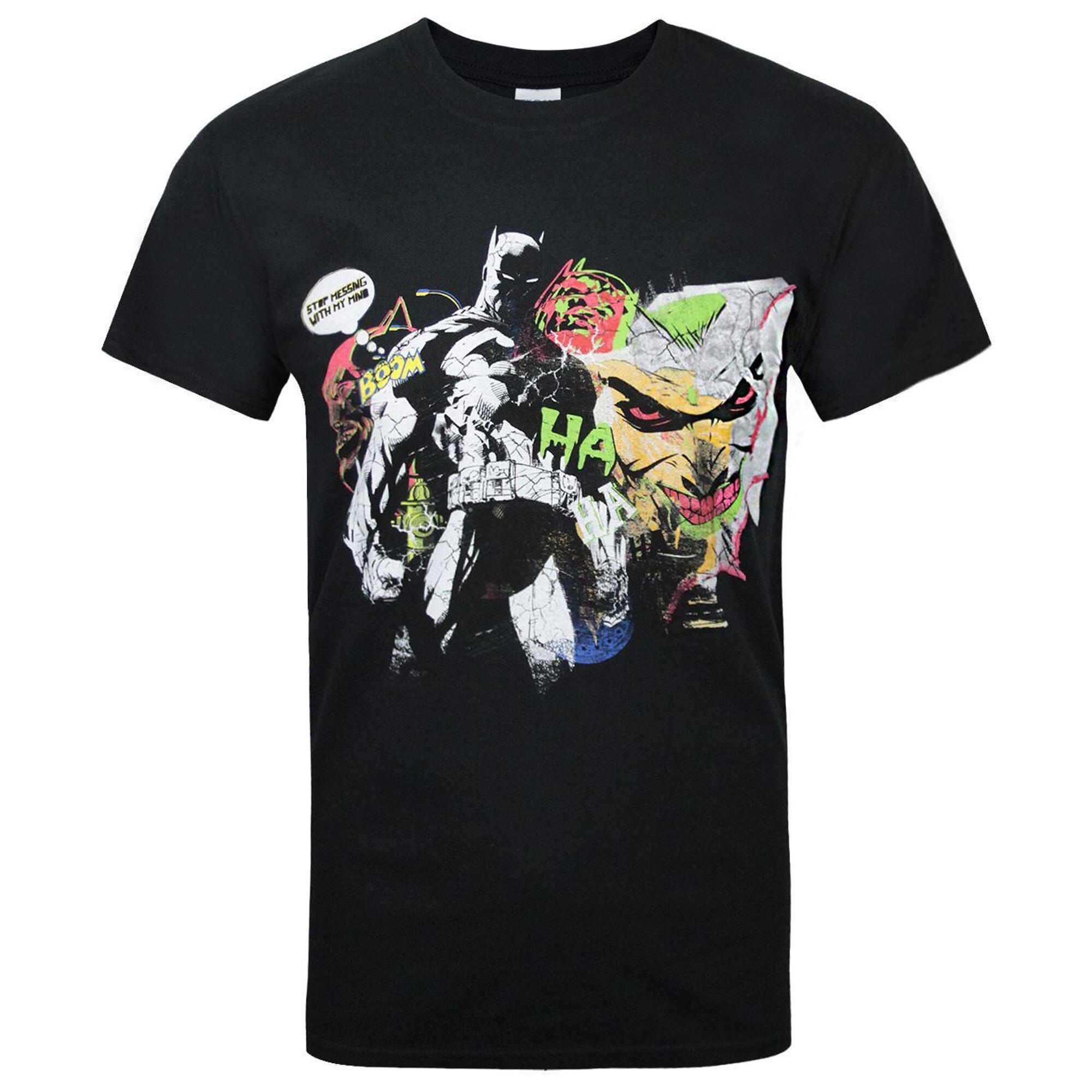 Batman Official Mens Joker Graffiti T-Shirt