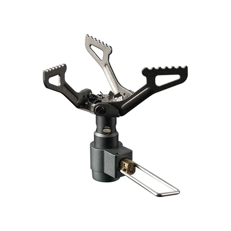 NNEOBA Outdoor Titanium Gas Mini Stove Silver