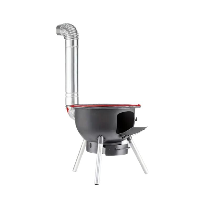 Portable Cast Iron Firewood Stove for Outdoor Cooking