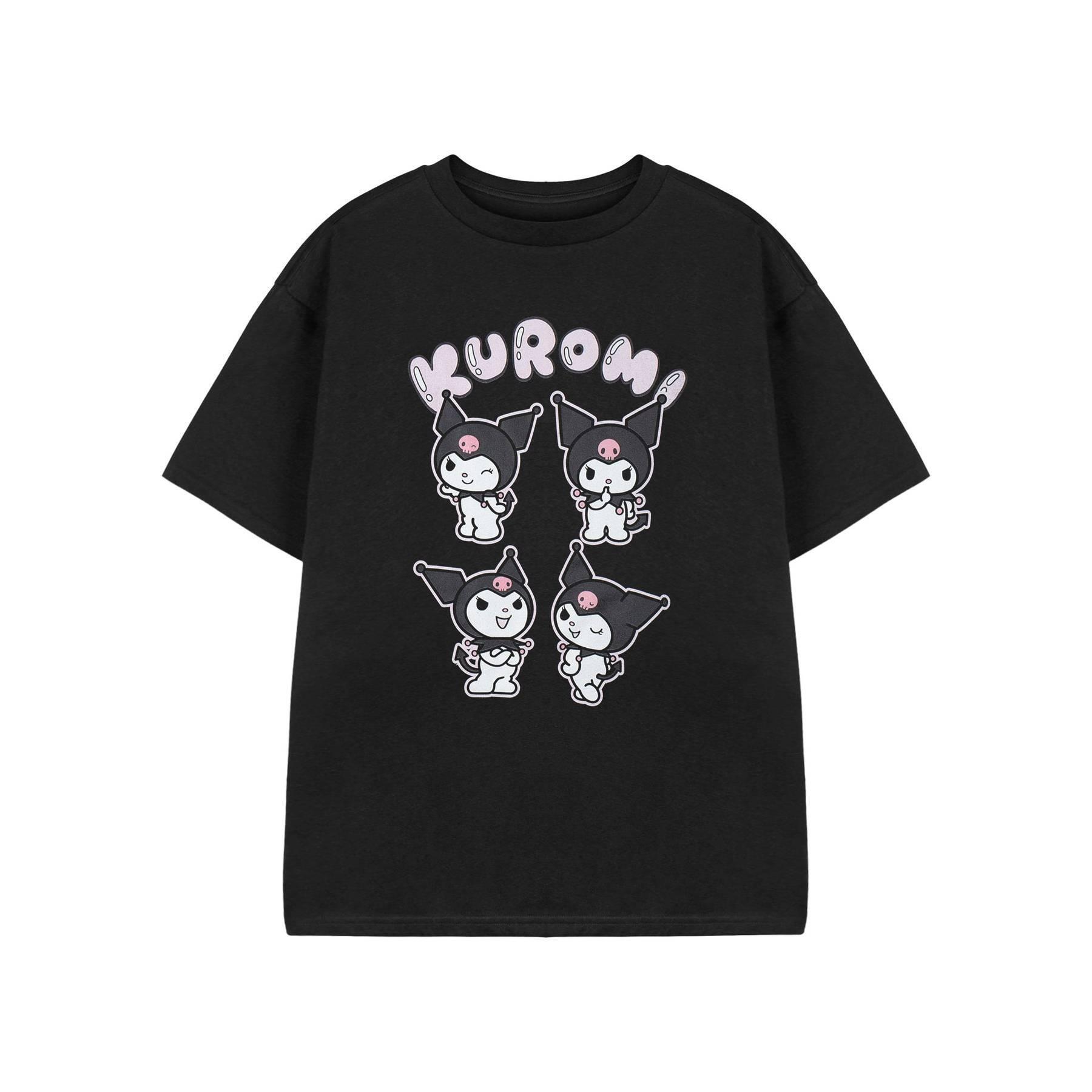 Hello Kitty Girls Kuromi Heart Short-Sleeved T-Shirt