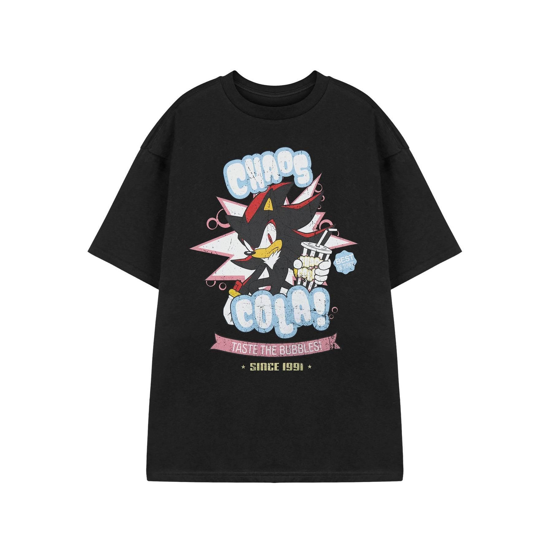 Sonic The Hedgehog Mens Chaos Cola Shadow Short-Sleeved T-Shirt