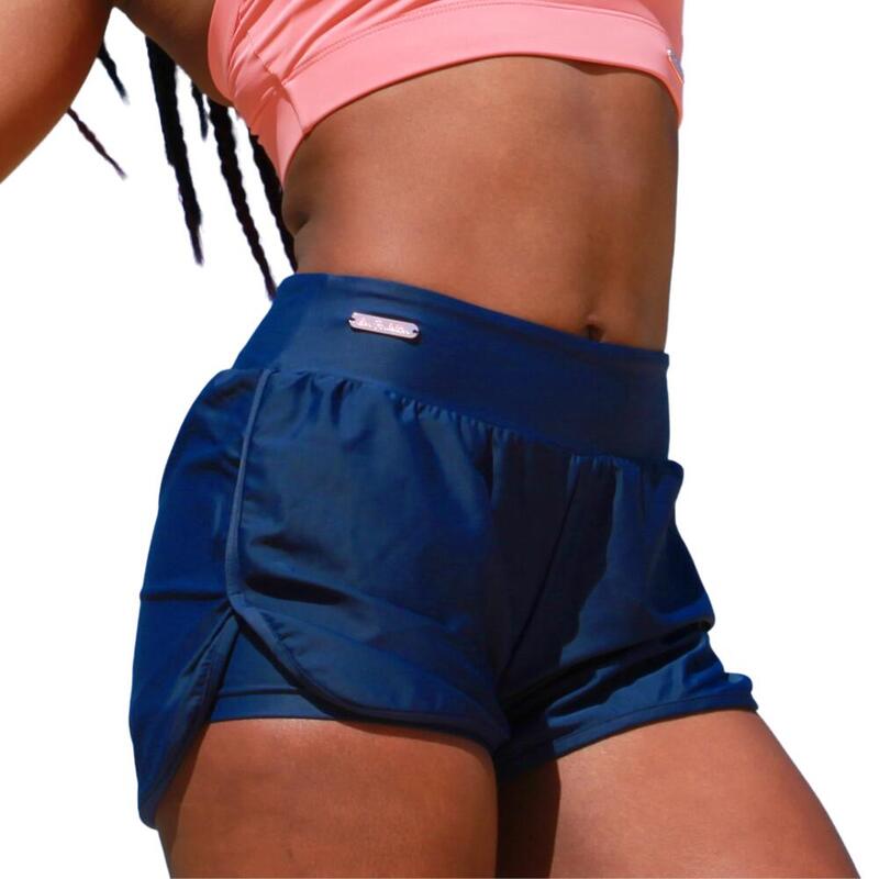 Short de sport femme Bleu intense