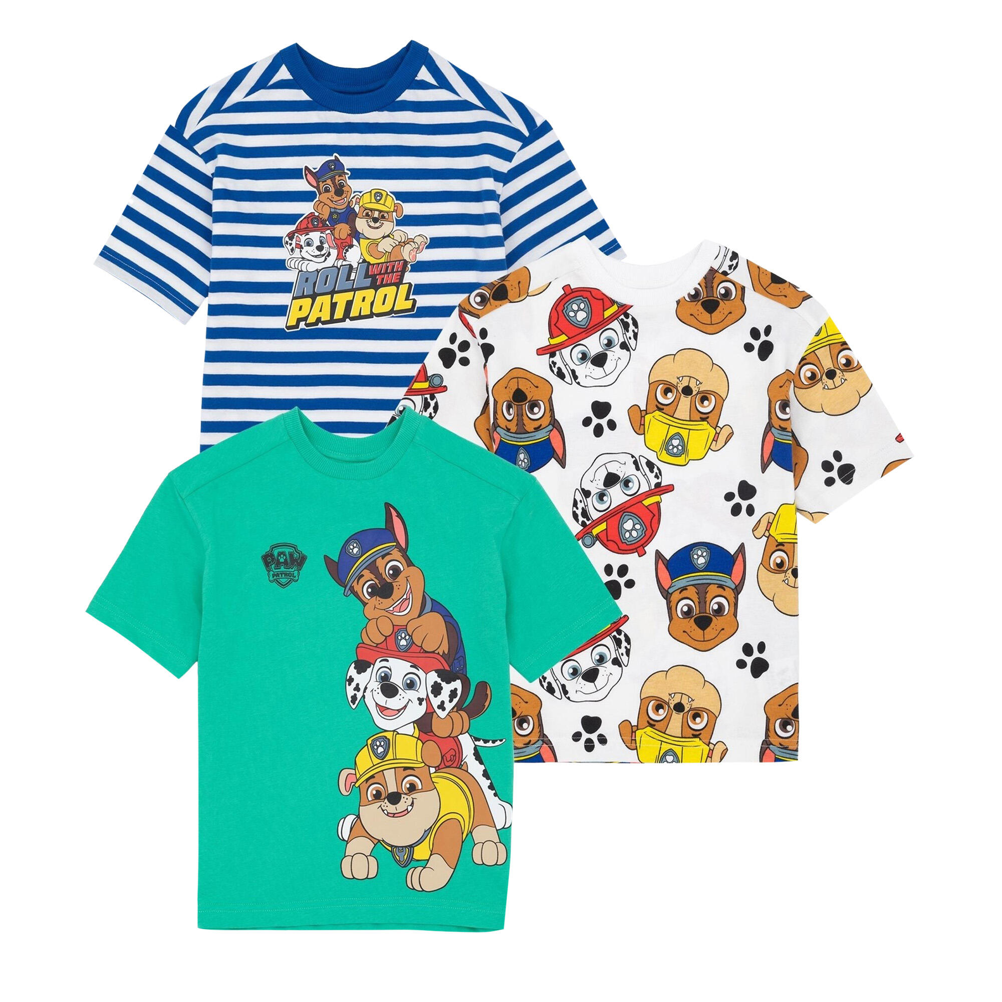 Paw Patrol Childrens/Kids T-Shirt (Pack of 3)