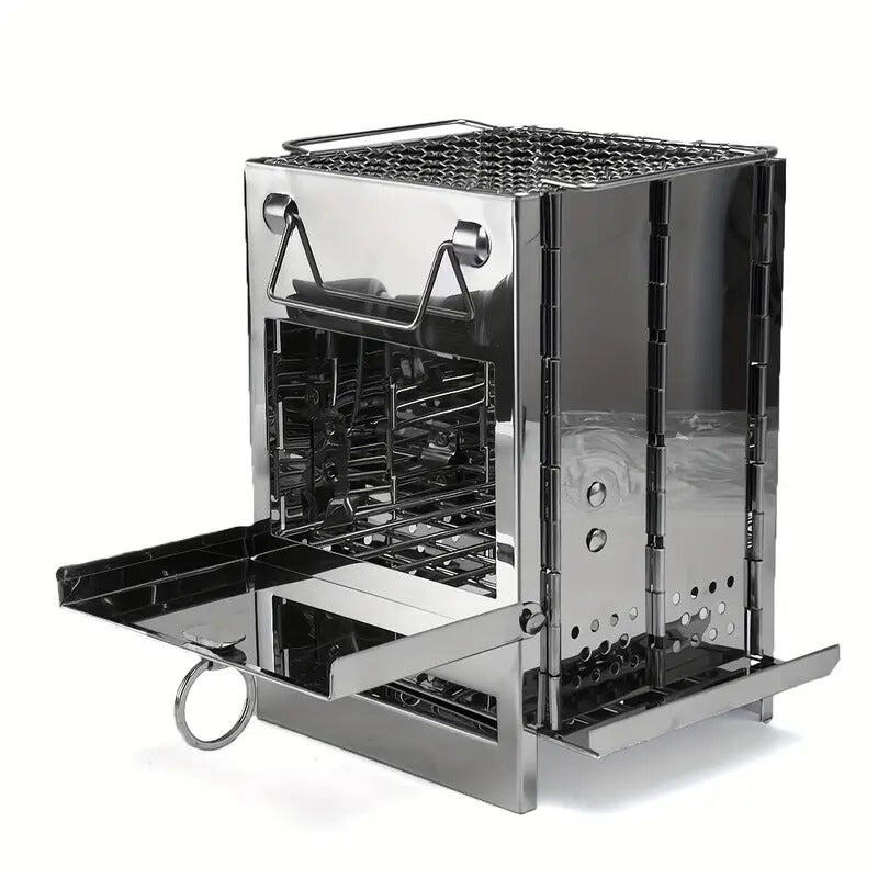 Folding Grill Mini BBQ Firewood Stove