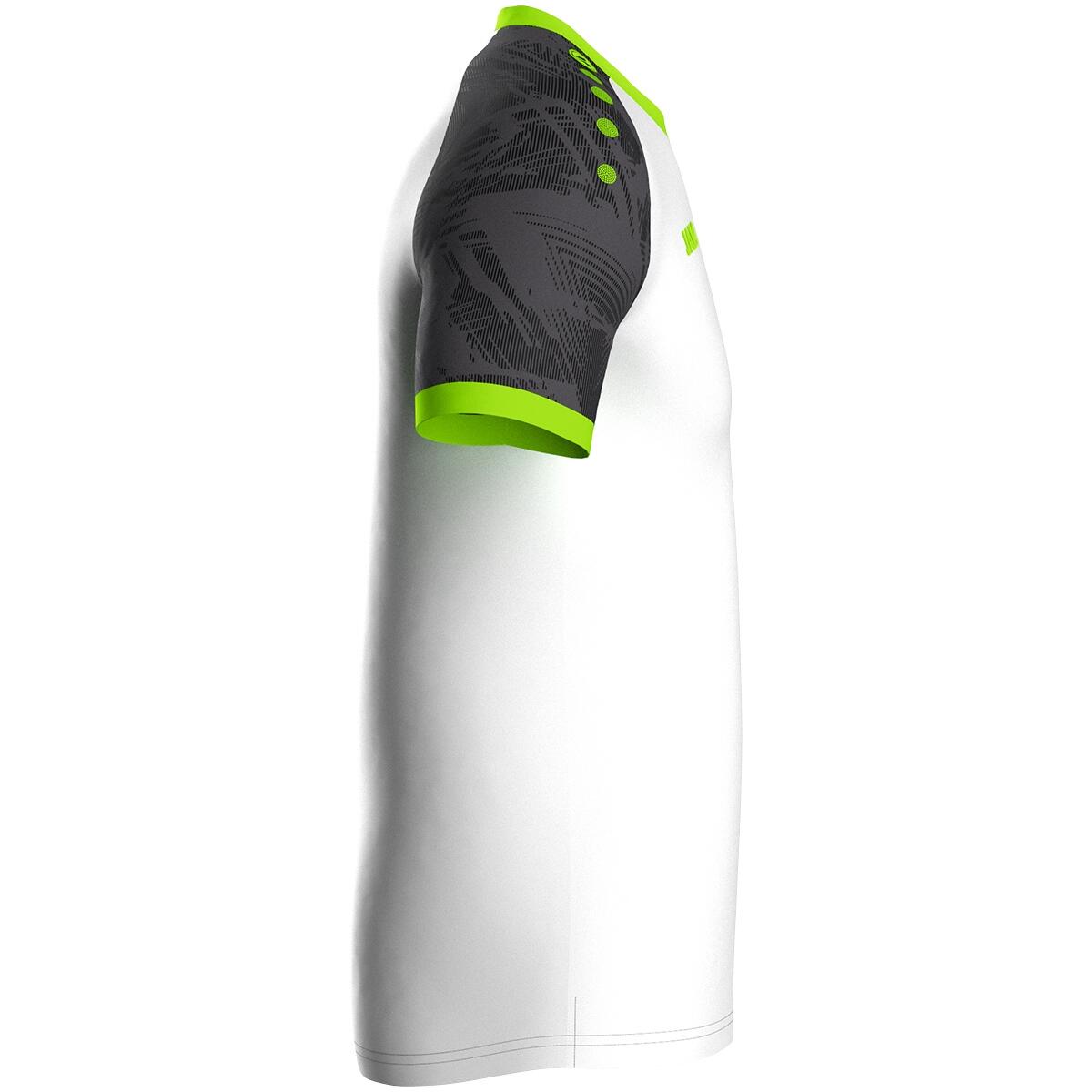Jako Iconic Shirt Korte Mouw Kinderen - Wit / Zwart / Fluo Groen 3/5