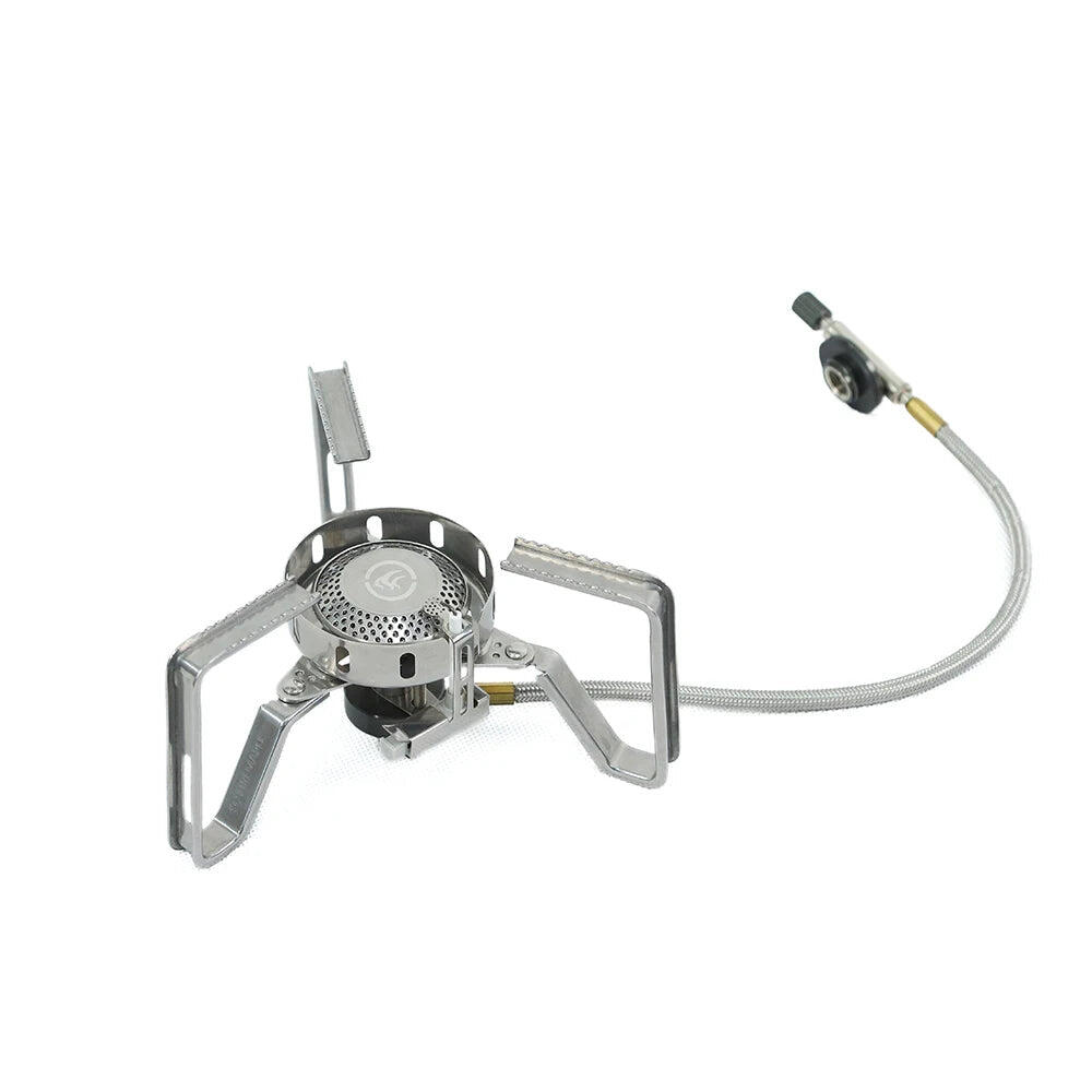 NNEOBA 3240W Windproof Split Gas Burner Silver