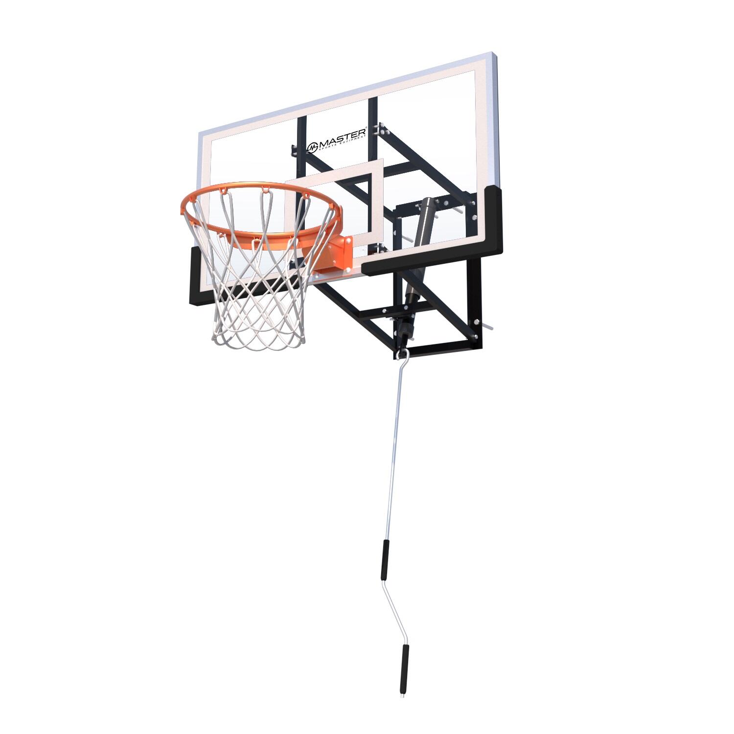 MASTER Basketbalový koš s deskou 140 x 80 cm s konstrukcí