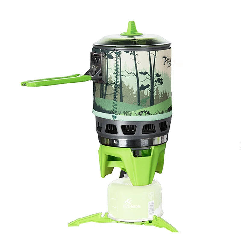 NNEOBA Compact Camping Gas Burner Cooking System Green