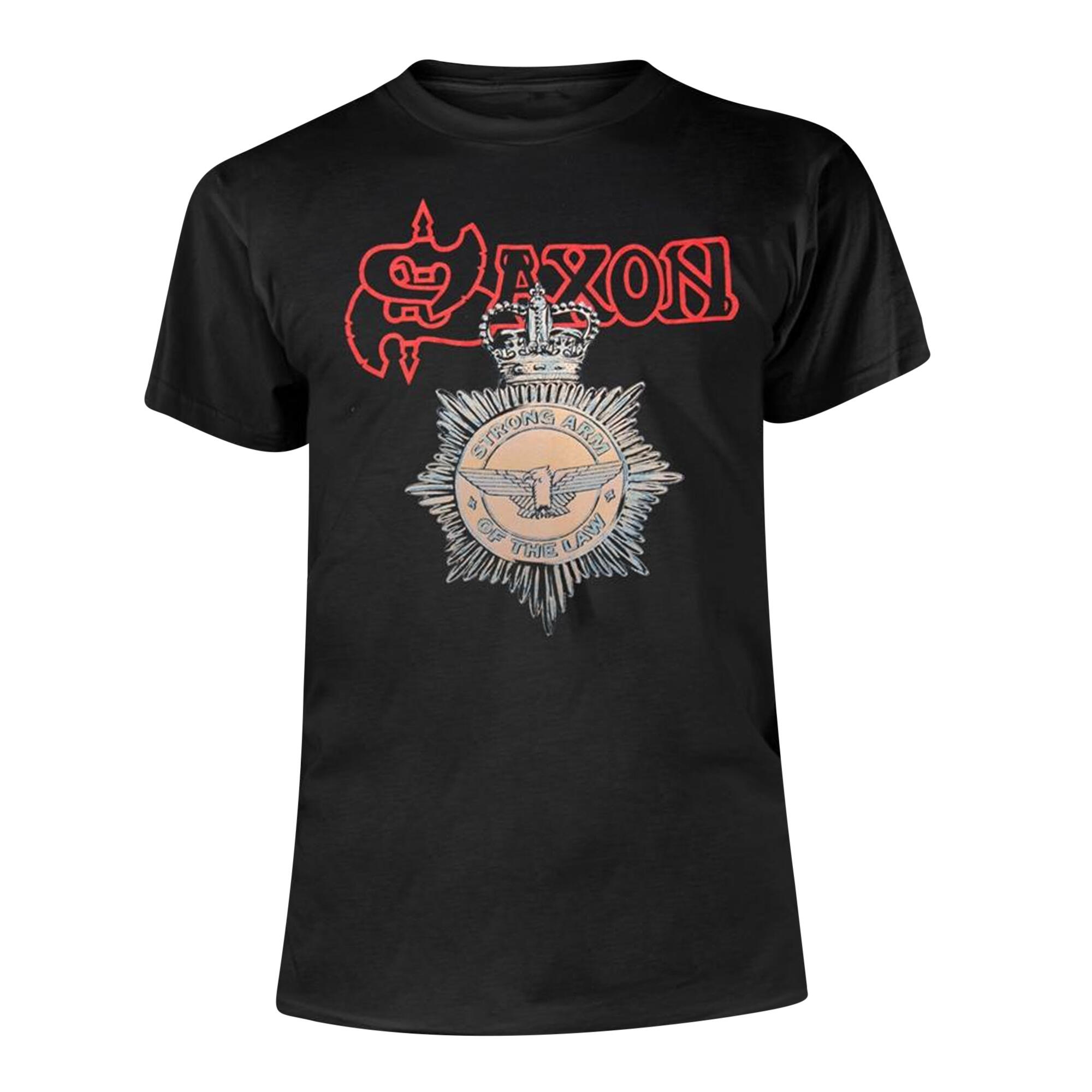 Saxon Unisex Adult Strong Arm Of The Law T-Shirt