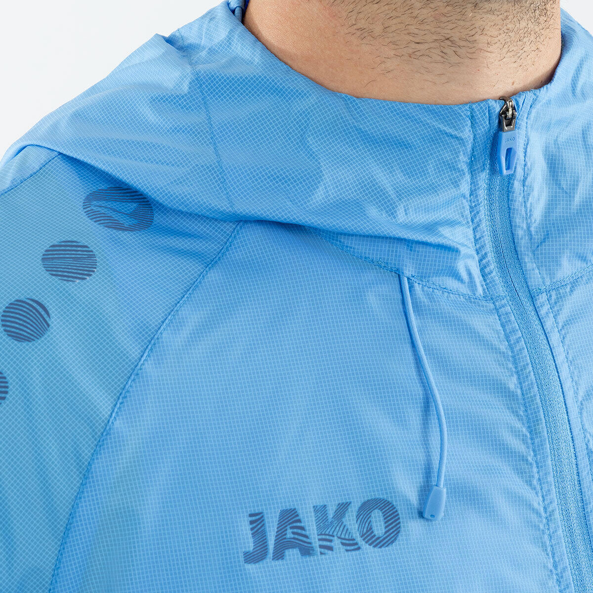 Jako Flow Jas met capuchon heren - Hemelsblauw 5/6