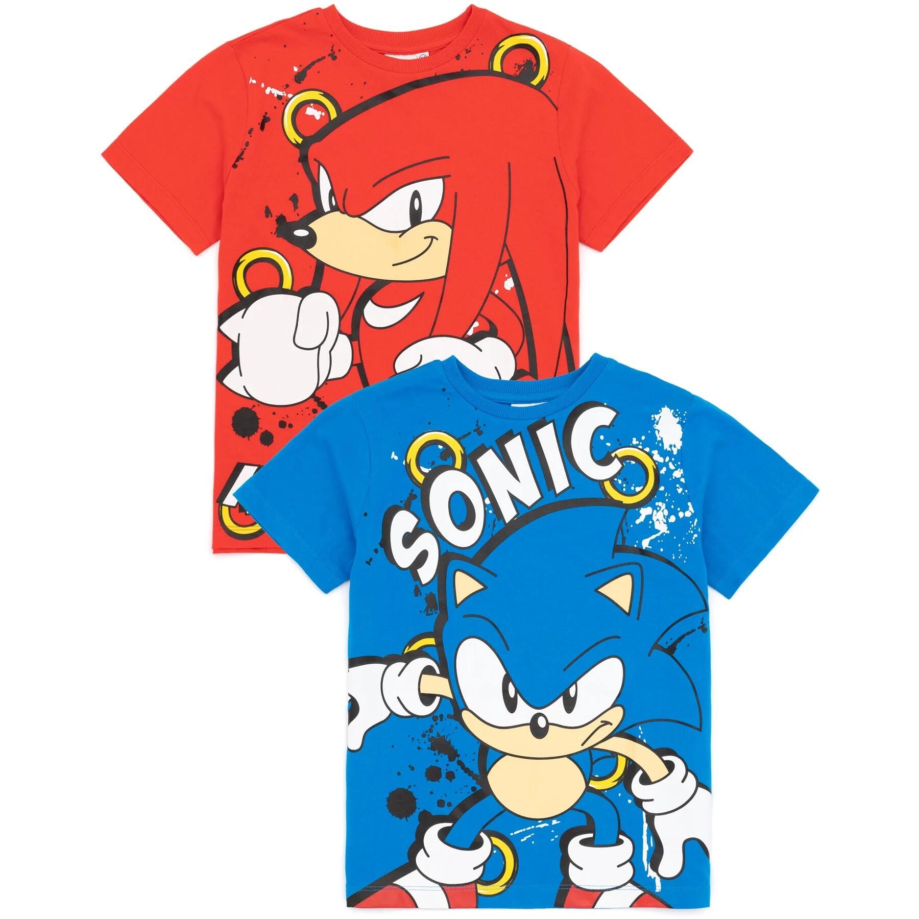 Sonic The Hedgehog Childrens/Kids Character T-Shirt (Pack of 2)