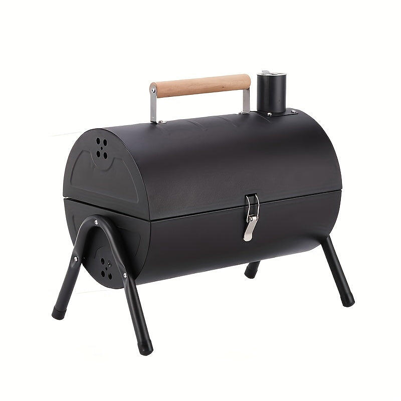 Charcoal Grill Barrel Portable Stainless Steel BBQ