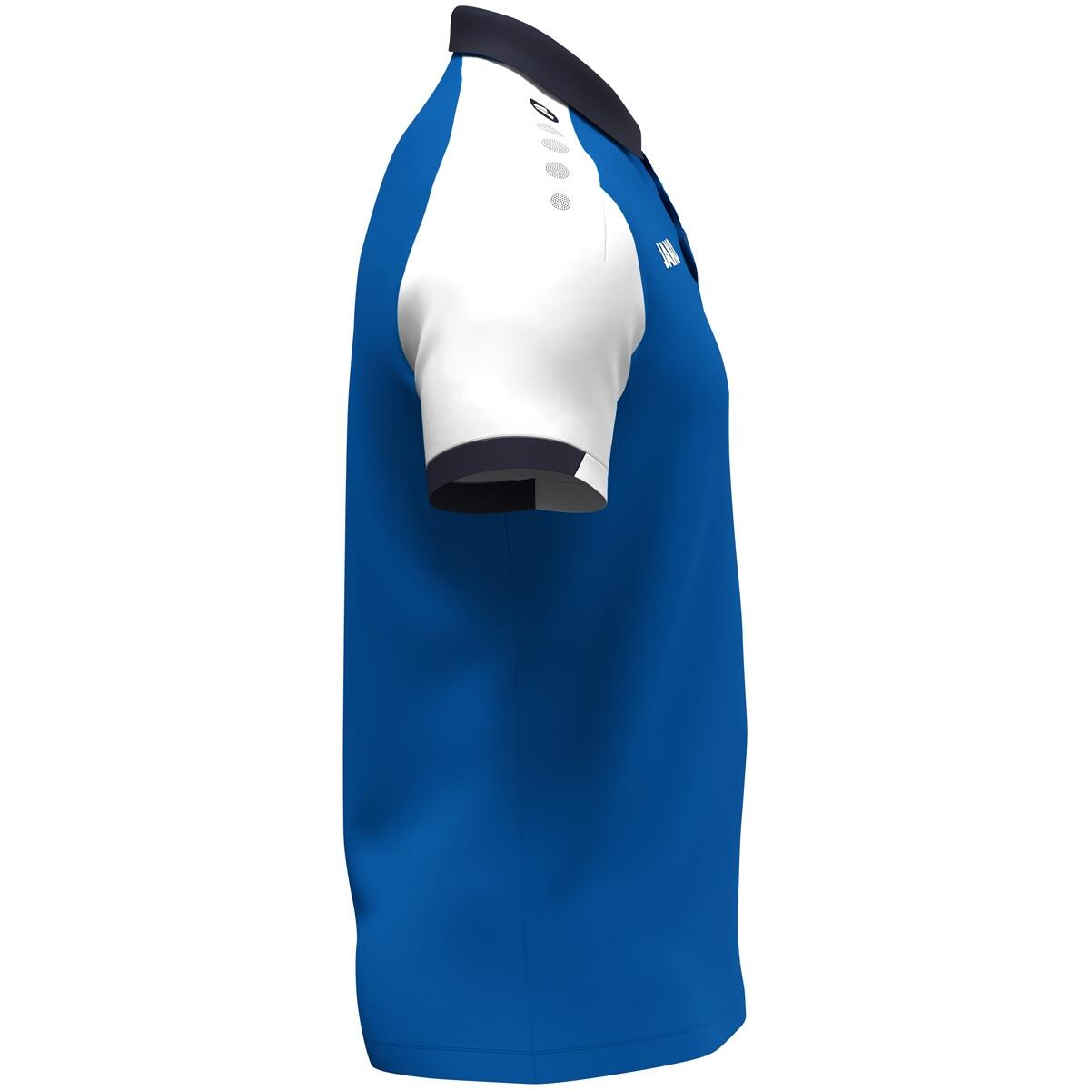 Jako Dynamic Polo Heren - Royal / Wit / Marine 3/4