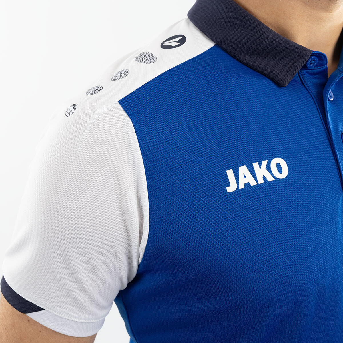 Jako Dynamic Polo Heren - Royal / Wit / Marine 4/4