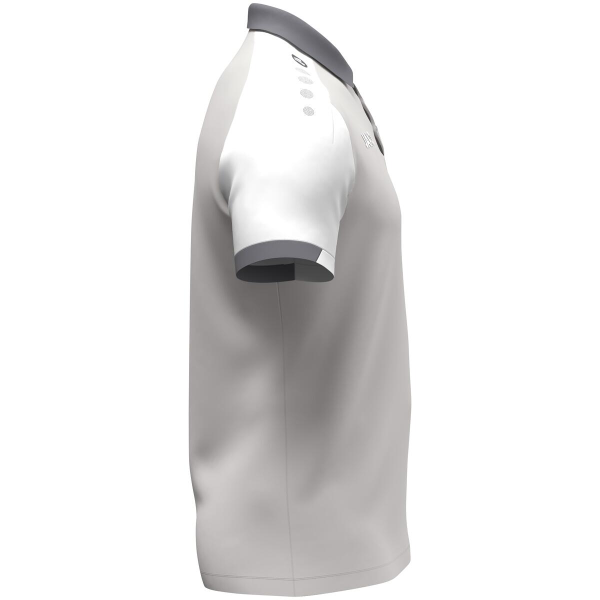 Jako Dynamic Polo Hommes - Gris Clair / Blanc / Gris - L 3/4