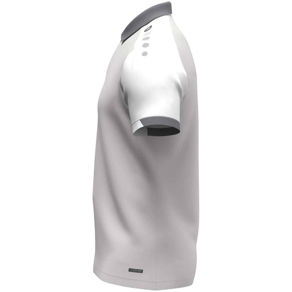 Jako Dynamic Polo Hommes - Gris Clair / Blanc / Gris - L 2/4