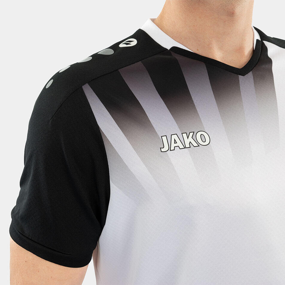 Jako Vintage Herenshirt Korte Mouw - Wit / Zwart XXL 4/5