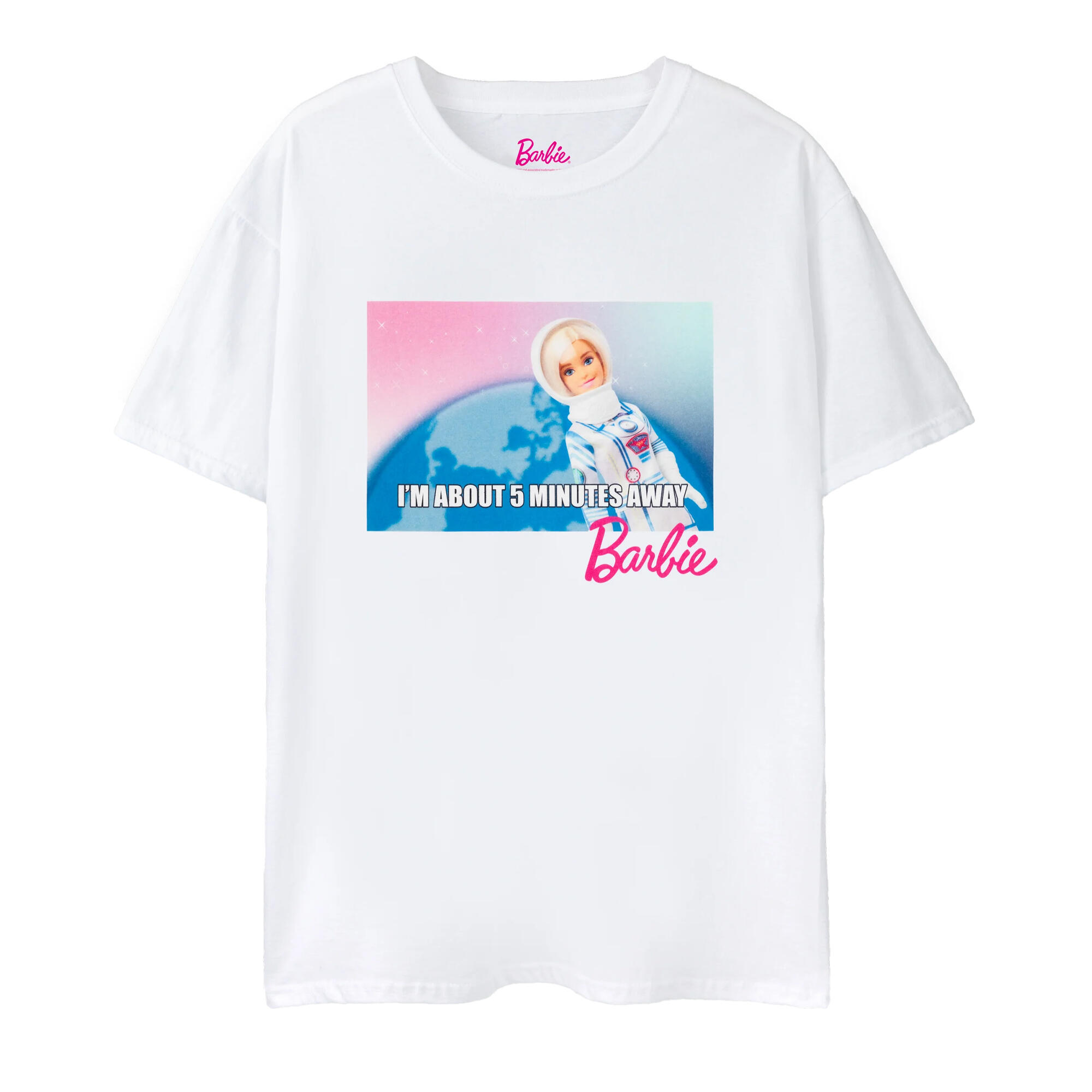 Barbie Womens/Ladies Running Late Space T-Shirt