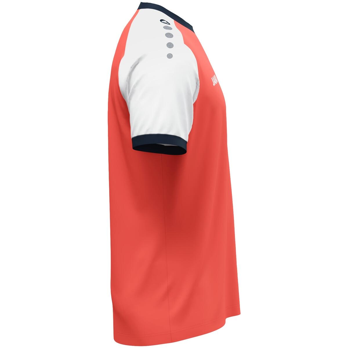 Jako Dynamic Herenshirt Korte Mouw - Koraal / Wit / Marine 3/5