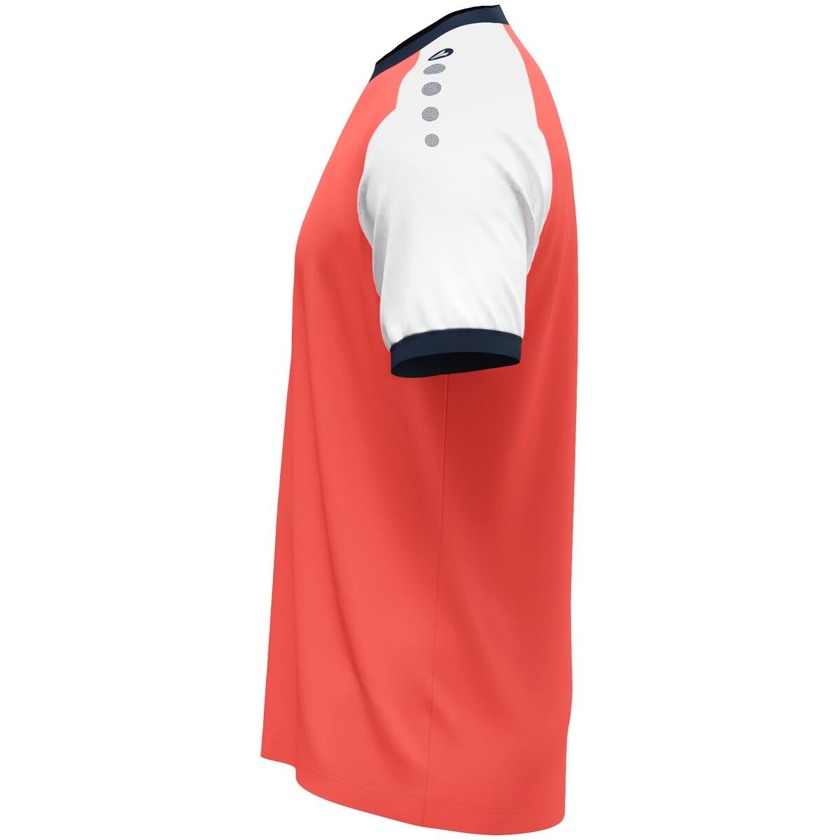 Jako Dynamic Herenshirt Korte Mouw - Koraal / Wit / Marine 2/5