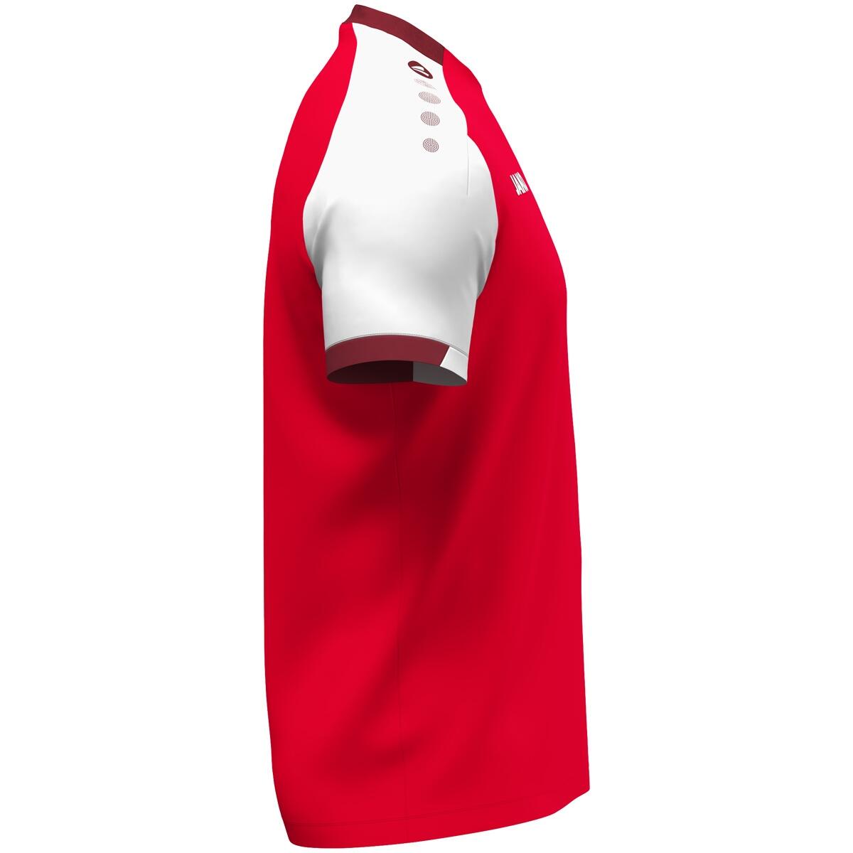 Jako Dynamic T-Shirt Heren - Rood / Wit / Donkerrood | L 3/4