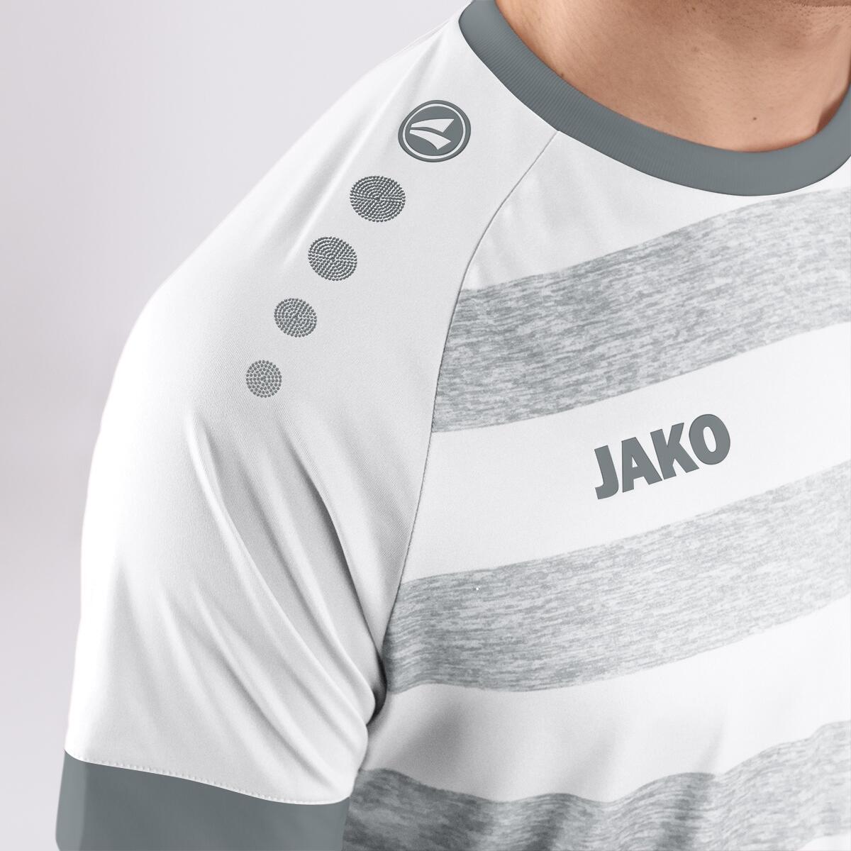 Jako Celtic Melange Maillot Manches Courtes Hommes - Blanc / Gris Pierre 4/6