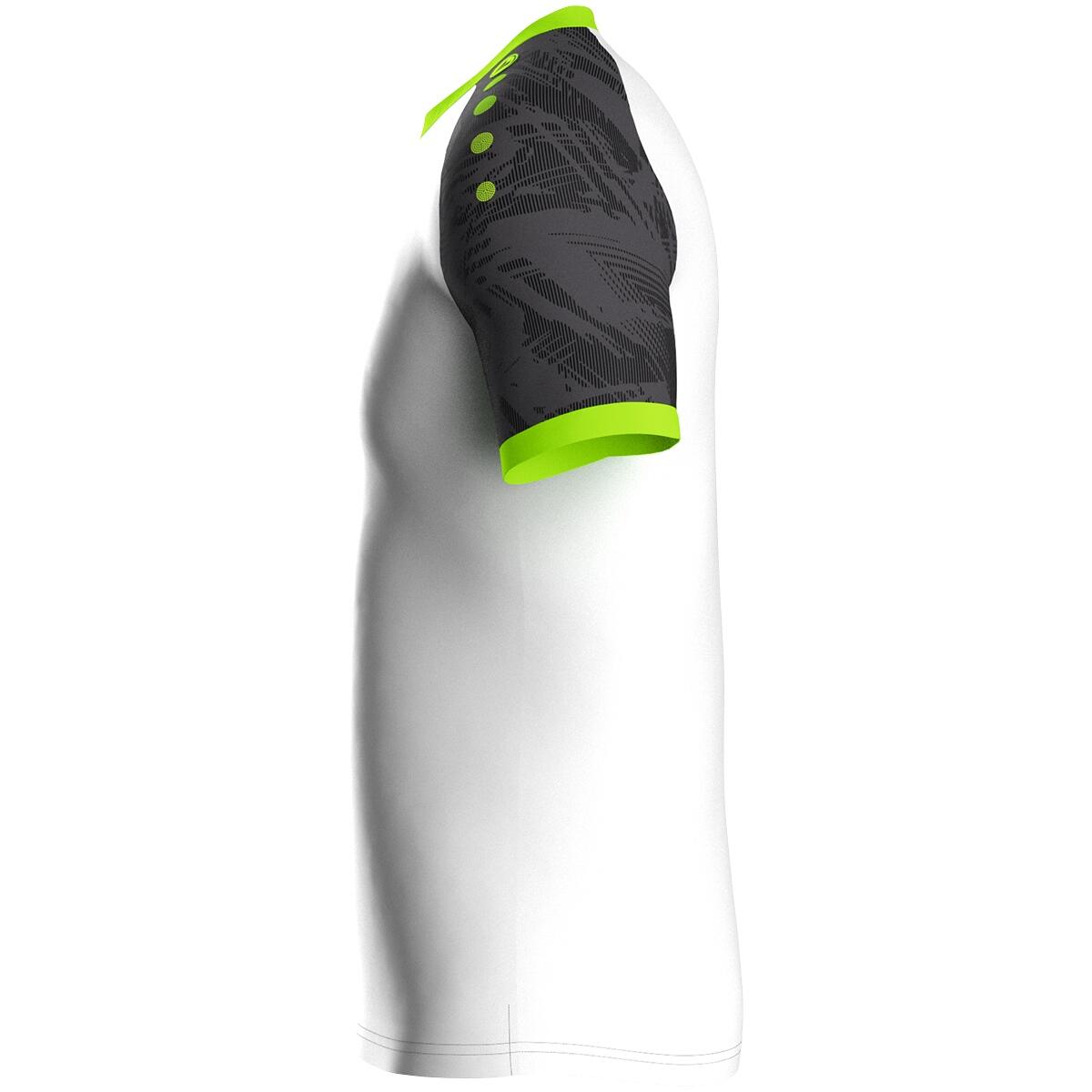 Jako Iconic Shirt Korte Mouw Kinderen - Wit / Zwart / Fluo Groen 2/5