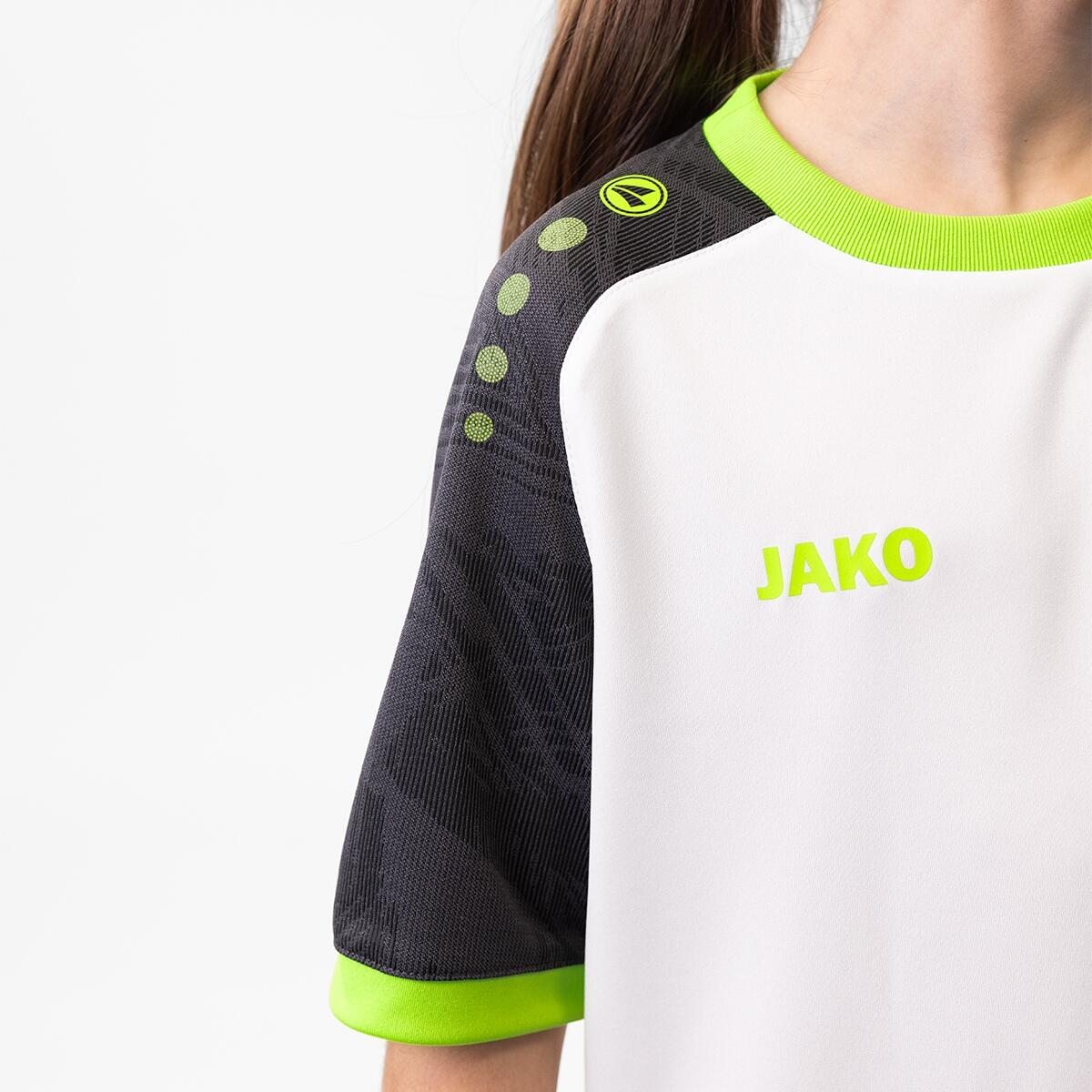 Jako Iconic Shirt Korte Mouw Kinderen - Wit / Zwart / Fluo Groen 5/5