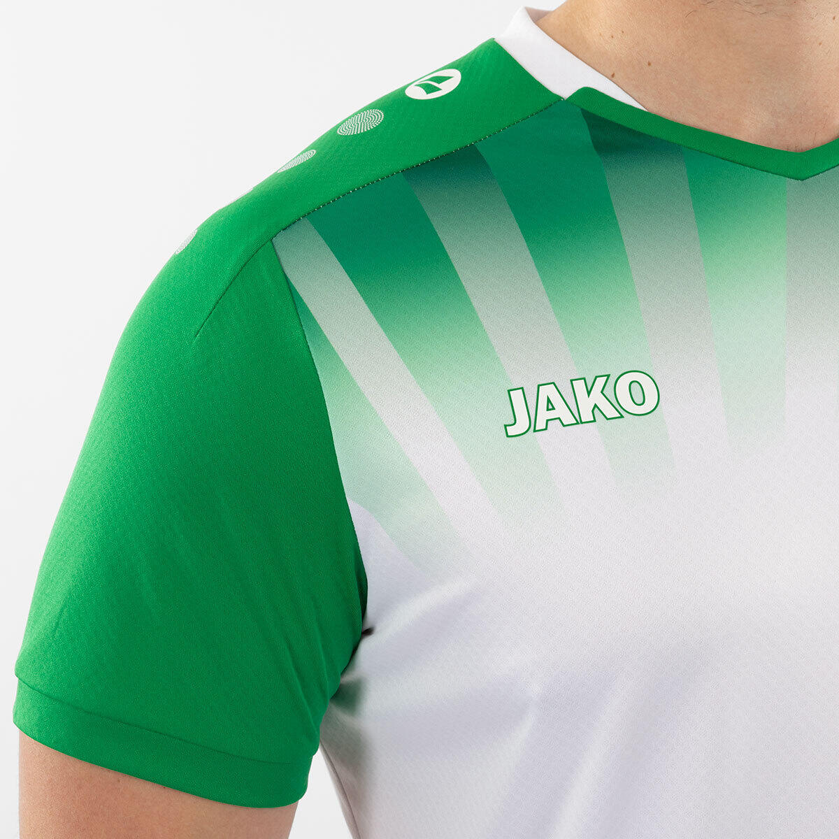 Jako Vintage Shirt Korte Mouw Heren - Wit / Groen 4/5