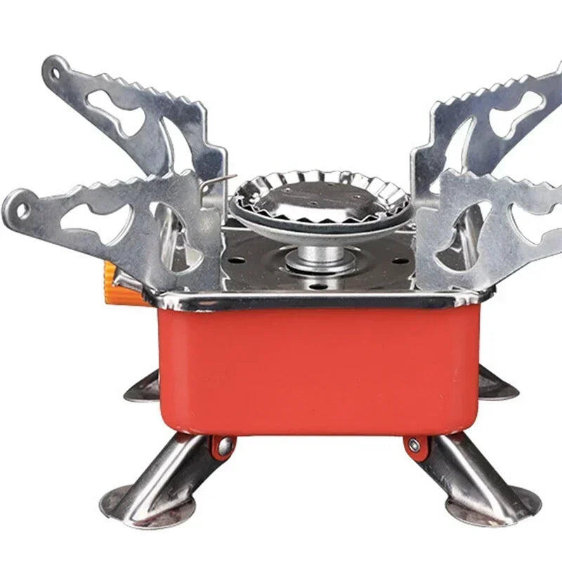 NNEOBA Portable Windproof Camping Gas Stove Red