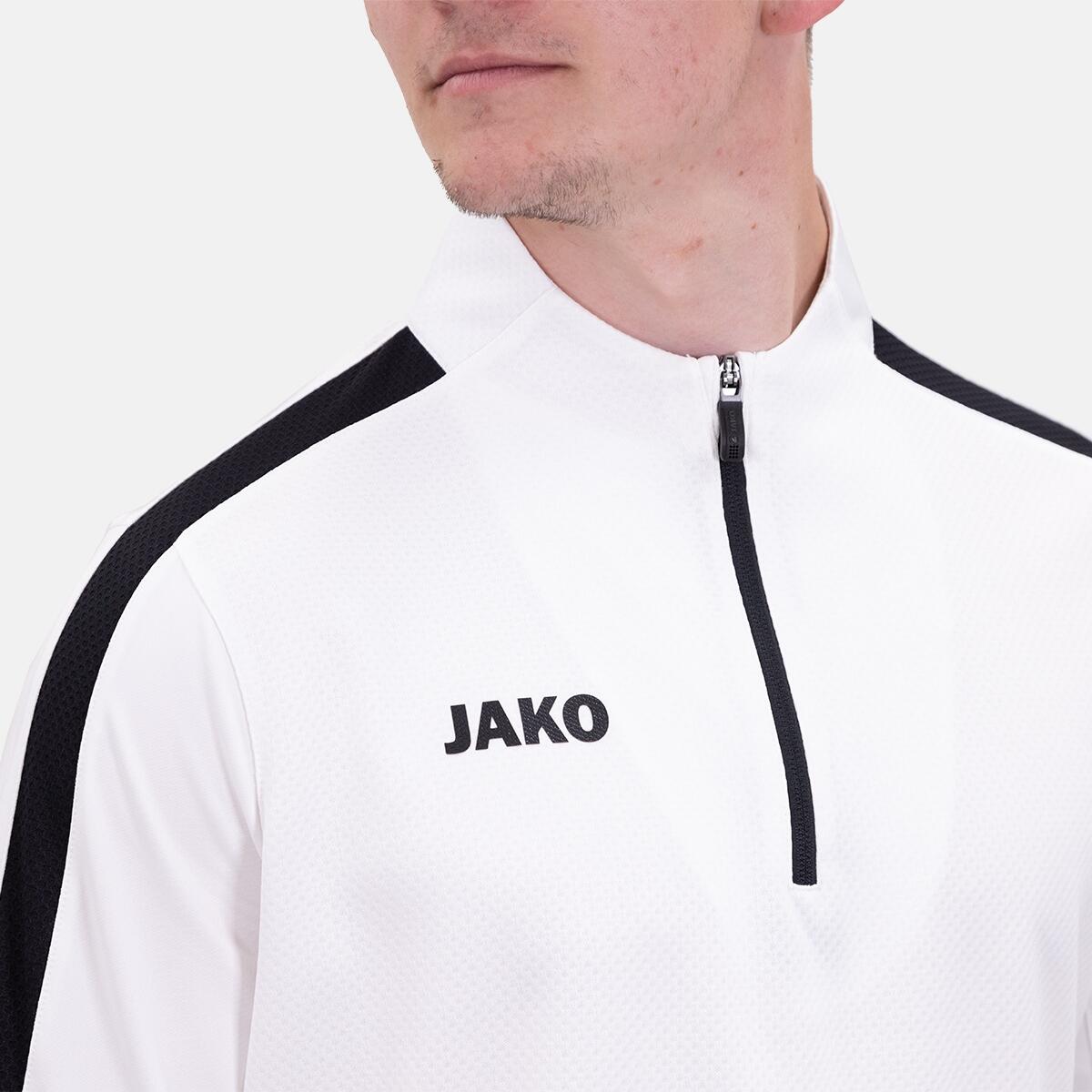 Jako Power Ziptop Homme - Blanc / Noir L 4/5