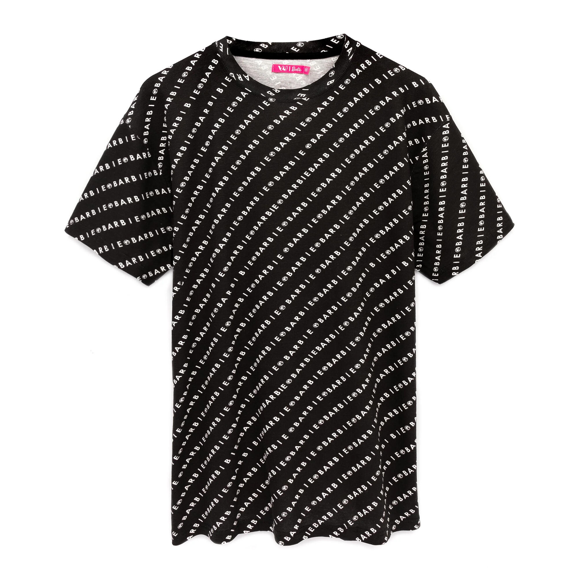 Barbie Womens/Ladies All-Over Print Logo Oversized T-Shirt