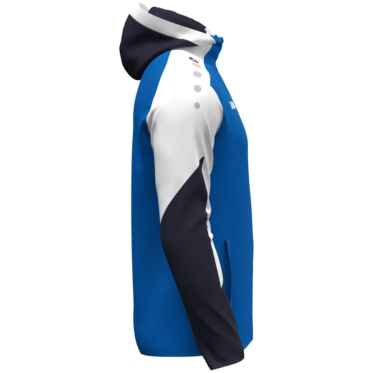 Jako Dynamic Herenjas Met Capuchon - Royal / Wit / Marine. 3/4