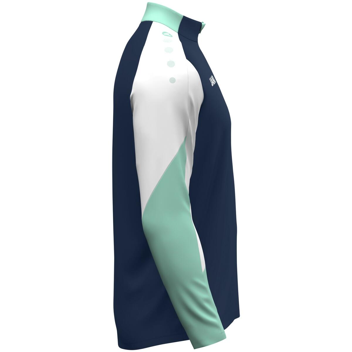 Jako Dynamic Ziptop Heren - Marine / Wit / Munt 3/4