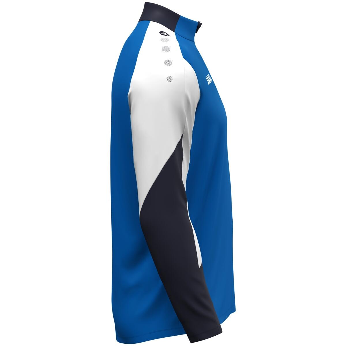 Jako Dynamic Ziptop Heren - Royal / Wit / Marine 3/4