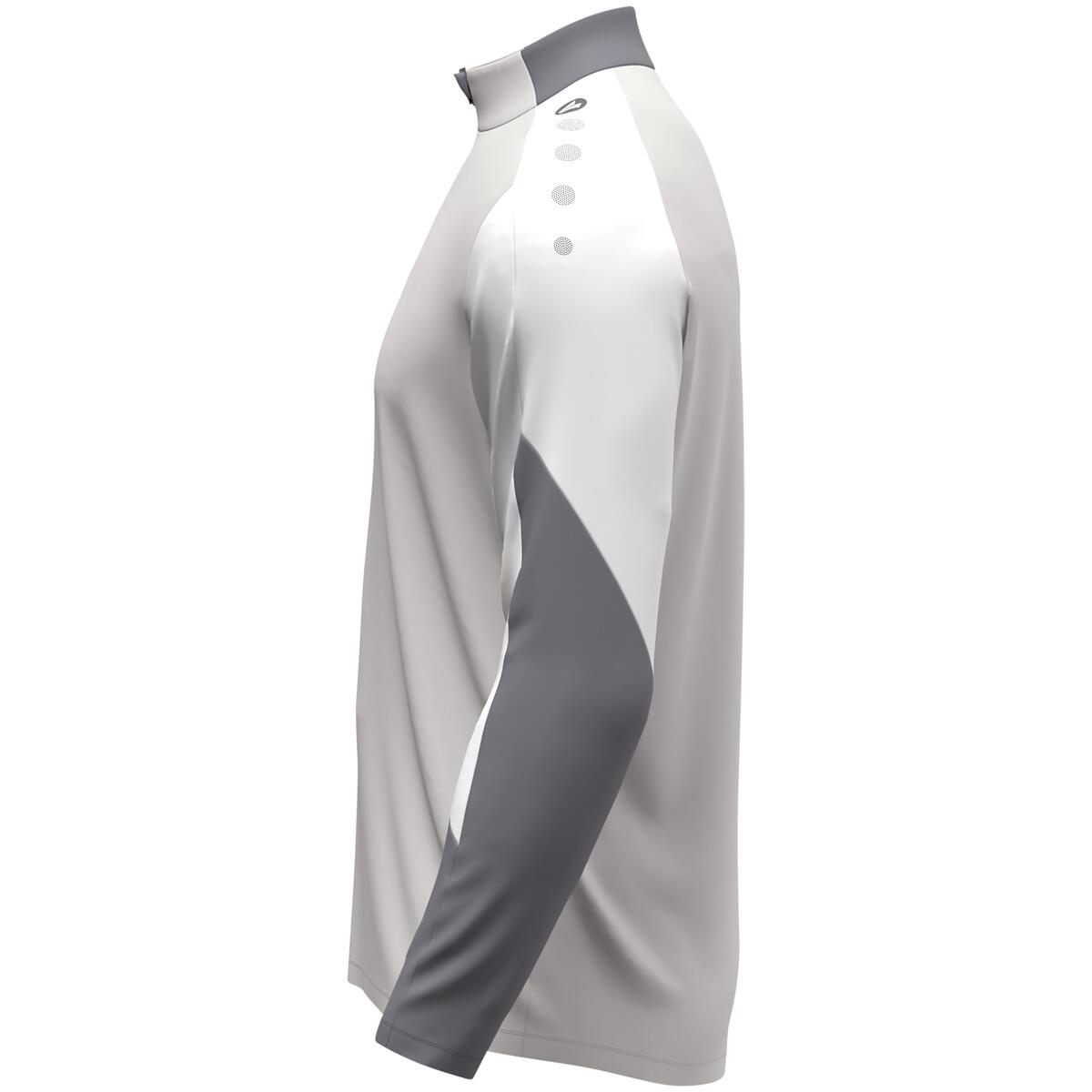 Jako Dynamic Ziptop Enfants - Gris Clair / Blanc / Gris 2/4
