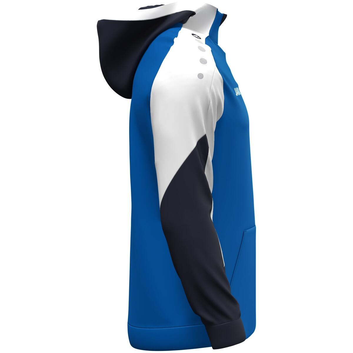 Jako Dynamic Hooded Half Zip Homme - Royal / Blanc / Marine 3/6