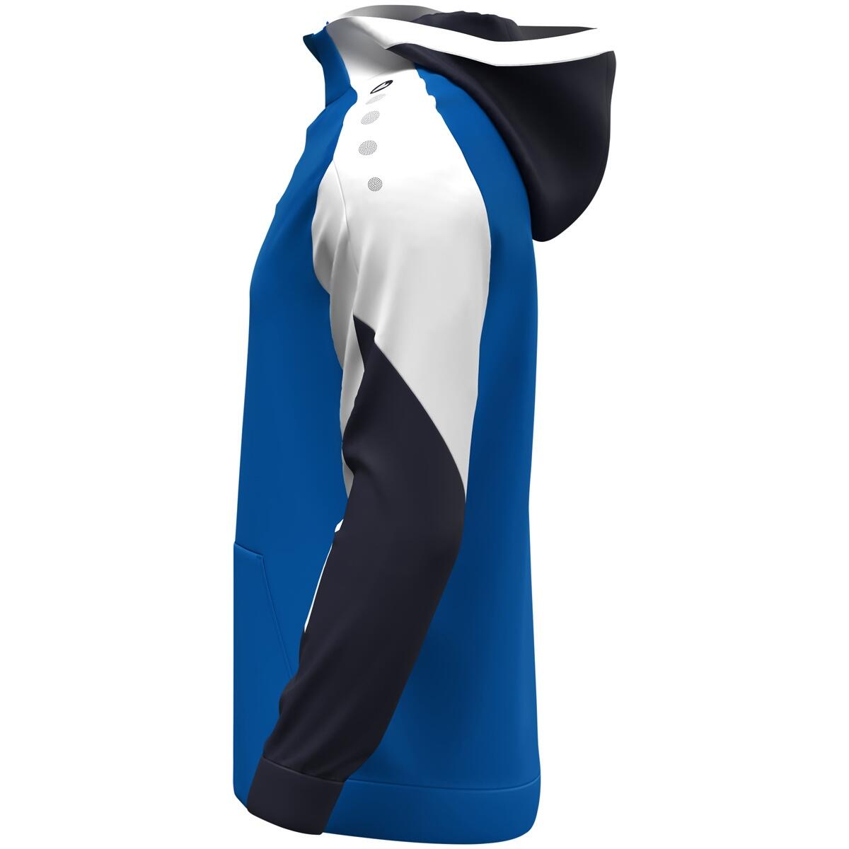 Jako Dynamic Hooded Half Zip Homme - Royal / Blanc / Marine 2/6