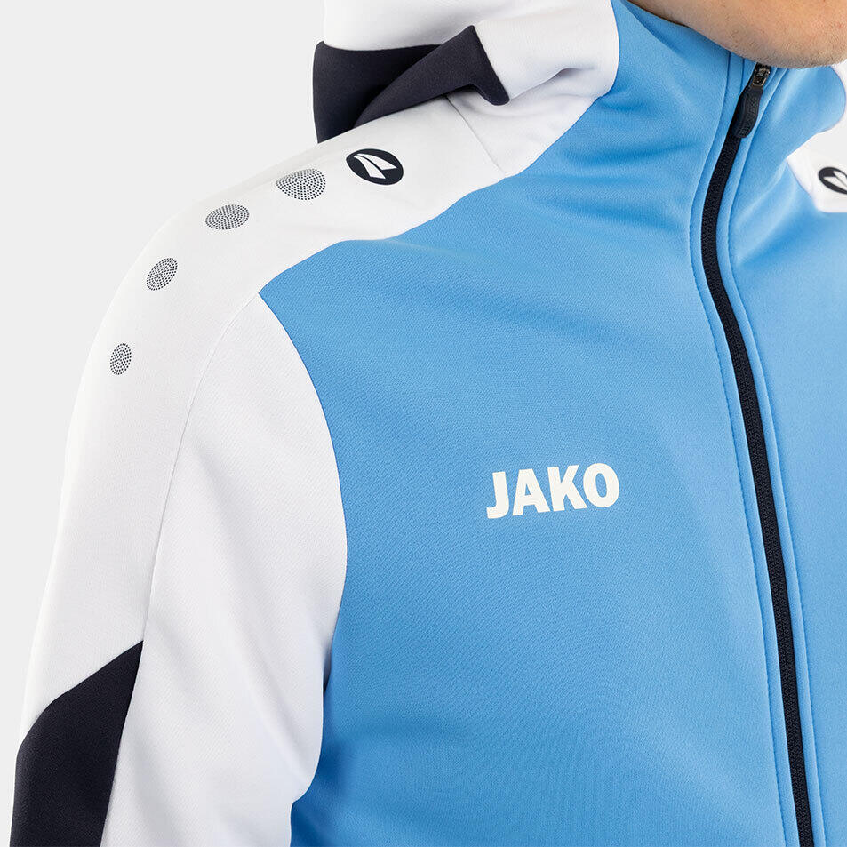 Sweat à capuche Jako Dynamic hommes - Bleu ciel / Blanc / Marine 5/6